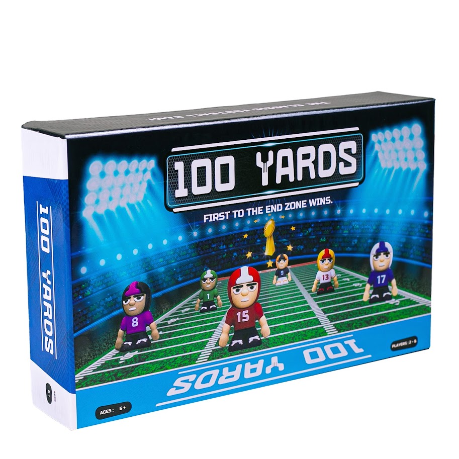 100 Yards Football Board Game - 2nd Edition | 2 to 6 Players | School, Birthday for Kids | Classroom and Family Games | Ages 6+ |