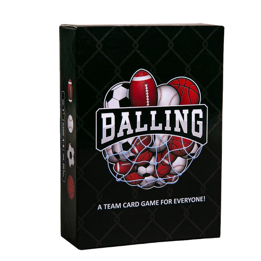 Balling - The Fast-Paced, Sports Themed Card Game | Ages 7+ | Anyone Can Play | Includes 60 Card Deck | Played by 4-8 Players | Family Game Night | Stocking Stuffers | Holiday Games |